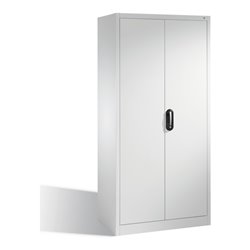 C+P Werkzeugschrank mit Drehtüren, innen 3 Böden und Wertfach, H1950xB930xT500mm Front Lichtgrau Korpus Lichtgrau