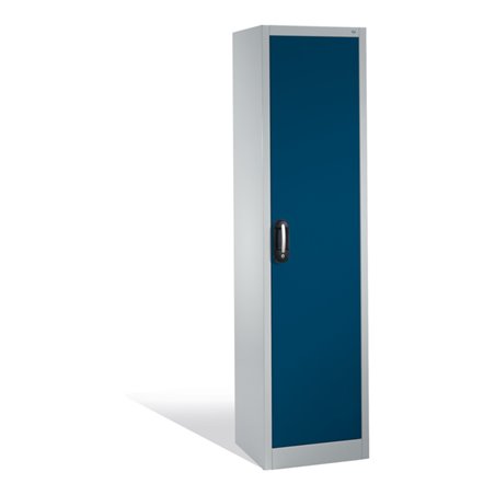 C+P Aktenschrank Acurado mit Drehtür, 5 Ordnerhöhen, H1950xB500xT400mm Front Lapisblau Korpus Lichtgrau