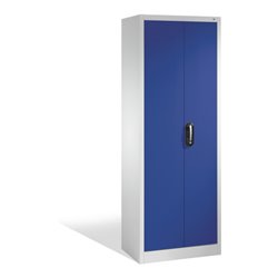C+P Aktenschrank Acurado mit Drehtüren, 5 Ordnerhöhen, H1950xB700xT400mm Front Lapisblau Korpus Lichtgrau