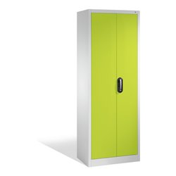 C+P Aktenschrank Acurado mit Drehtüren, 5 Ordnerhöhen, H1950xB700xT400mm Front Viridingrün Korpus Lichtgrau