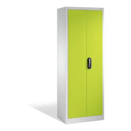 C+P Aktenschrank Acurado mit Drehtüren, 5 Ordnerhöhen, H1950xB700xT400mm Front Viridingrün Korpus Lichtgrau