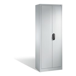 C+P Aktenschrank Acurado mit Drehtüren, 5 Ordnerhöhen, H1950xB700xT400mm Weißaluminium