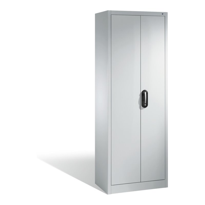 C+P Aktenschrank Acurado mit Drehtüren, 5 Ordnerhöhen, H1950xB700xT400mm Weißaluminium