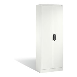 C+P Aktenschrank Acurado mit Drehtüren, 5 Ordnerhöhen, H1950xB700xT400mm Front Reinweiß Korpus Reinweiß