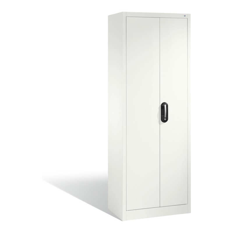 C+P Aktenschrank Acurado mit Drehtüren, 5 Ordnerhöhen, H1950xB700xT400mm Front Reinweiß Korpus Reinweiß