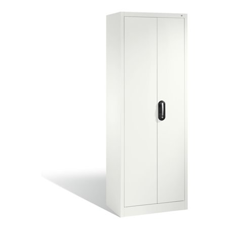 C+P Aktenschrank Acurado mit Drehtüren, 5 Ordnerhöhen, H1950xB700xT400mm Front Reinweiß Korpus Reinweiß