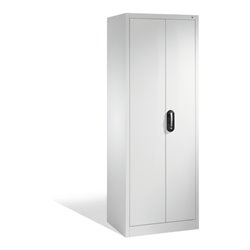 C+P Aktenschrank Acurado mit Drehtüren, 5 Ordnerhöhen, H1950xB700xT500mm Front Lichtgrau Korpus Lichtgrau