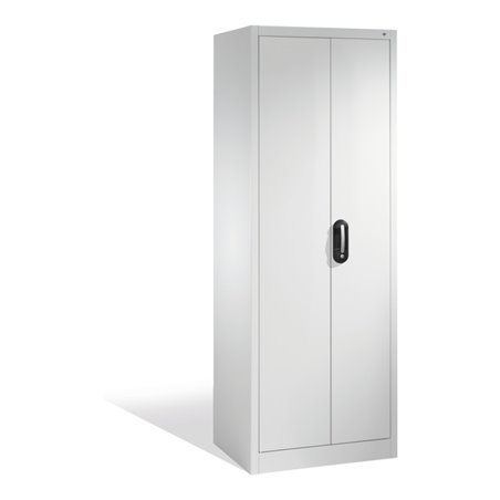 C+P Aktenschrank Acurado mit Drehtüren, 5 Ordnerhöhen, H1950xB700xT500mm Front Lichtgrau Korpus Lichtgrau