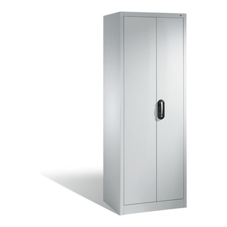 C+P Aktenschrank Acurado mit Drehtüren, 5 Ordnerhöhen, H1950xB700xT500mm Weißaluminium