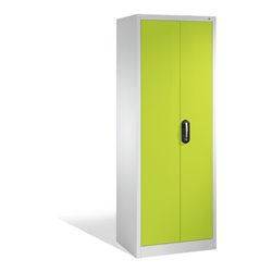 C+P Aktenschrank Acurado mit Drehtüren, 5 Ordnerhöhen, H1950xB700xT500mm Front Viridingrün Korpus Lichtgrau