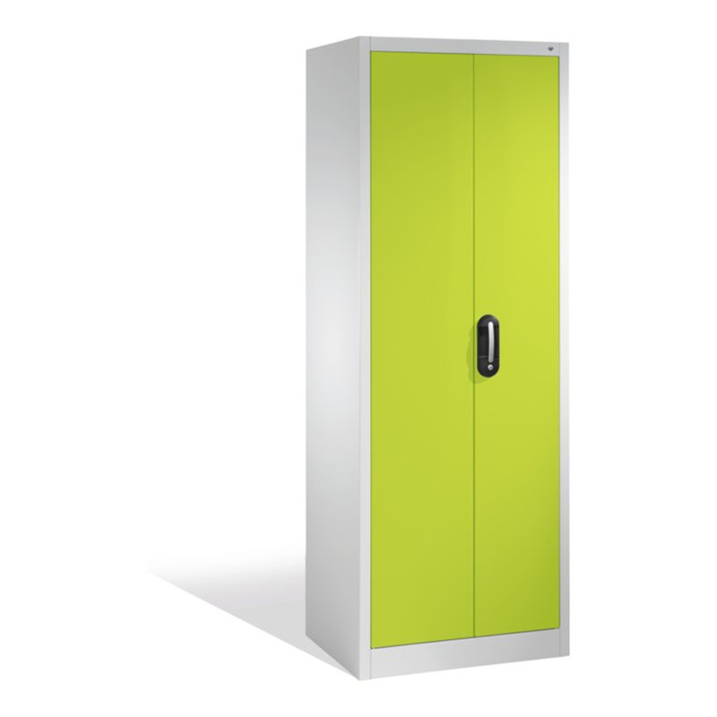 C+P Aktenschrank Acurado mit Drehtüren, 5 Ordnerhöhen, H1950xB700xT500mm Front Viridingrün Korpus Lichtgrau