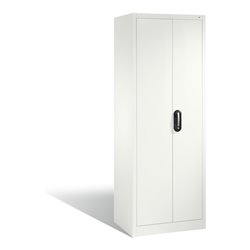 C+P Aktenschrank Acurado mit Drehtüren, 5 Ordnerhöhen, H1950xB700xT500mm Front Reinweiß Korpus Reinweiß