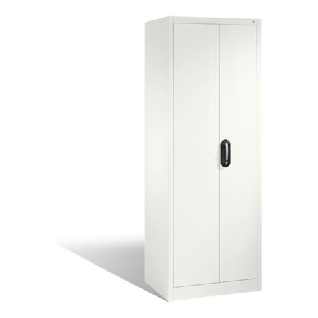 C+P Aktenschrank Acurado mit Drehtüren, 5 Ordnerhöhen, H1950xB700xT500mm Front Reinweiß Korpus Reinweiß