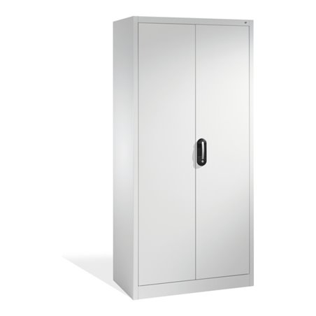 C+P Aktenschrank Acurado mit Drehtüren, innen 30 Gefache, H1950xB930xT400mm Front Lichtgrau Korpus Lichtgrau