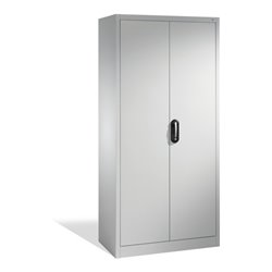 C+P Aktenschrank Acurado mit Drehtüren, innen 30 Gefache, H1950xB930xT400mm Weißaluminium