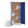 C+P Aktenschrank Acurado mit Drehtüren, innen 6 Pendelstangen, H1950xB930xT400mm Farbe Front Lapisblau