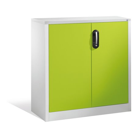 C+P Akten-Sideboard Acurado mit Drehtüren, 2 Ordnerhöhen, H1000xB930xT400mm Front Viridingrün Korpus Lichtgrau