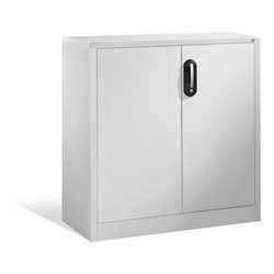 C+P Akten-Sideboard Acurado mit Drehtüren, 2 Ordnerhöhen, H1000xB930xT400mm Weißaluminium