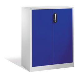 C+P Akten-Sideboard Acurado mit Drehtüren, 3 Ordnerhöhen, H1200xB930xT400mm Front Lapisblau Korpus Lichtgrau