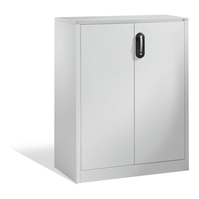 C+P Akten-Sideboard Acurado mit Drehtüren, 3 Ordnerhöhen, H1200xB930xT400mm Weißaluminium