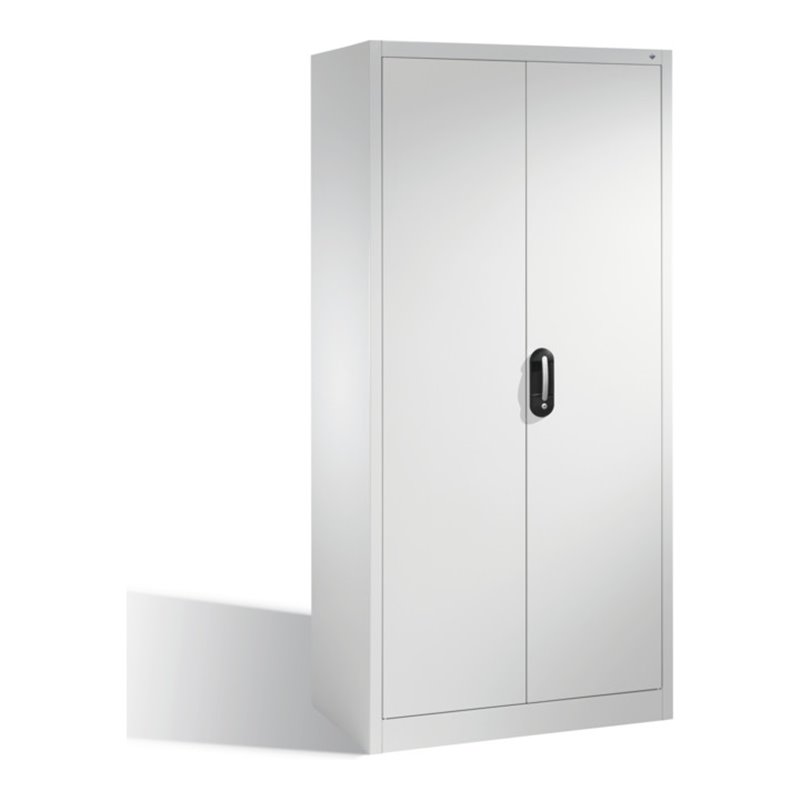 C+P Aktenschrank Acurado mit Drehtüren, innen 6 Pendelstangen, H1950xB930xT500mm Front Lichtgrau