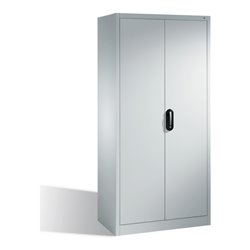C+P Aktenschrank Acurado mit Drehtüren, innen 6 Pendelstangen, H1950xB930xT500mm Front Weißaluminium
