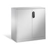 C+P Akten-Sideboard Acurado mit Drehtüren, 2 Ordnerhöhen, H1000xB930xT500mm Weißaluminium
