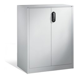 C+P Akten-Sideboard Acurado mit Drehtüren, 3 Ordnerhöhen, H1200xB930xT500mm Weißaluminium