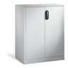 C+P Akten-Sideboard Acurado mit Drehtüren, 3 Ordnerhöhen, H1200xB930xT500mm Weißaluminium