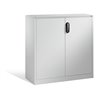 C+P Akten-Sideboard Acurado mit Drehtüren, 3 Ordnerhöhen, H1200xB1200xT400mm Weißaluminium