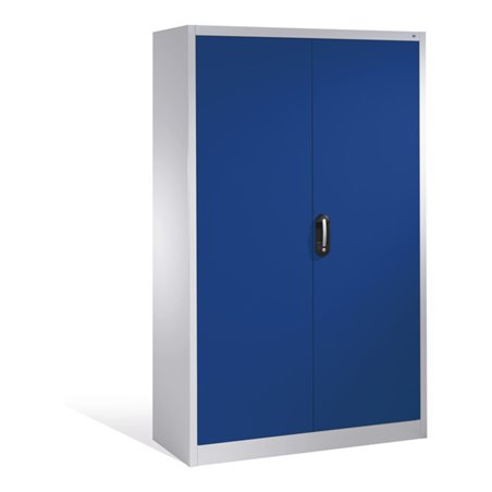 C+P Aktenschrank Acurado mit Drehtüren, 5 Ordnerhöhen, H1950xB1200xT500mm Front Lapisblau Korpus Lichtgrau