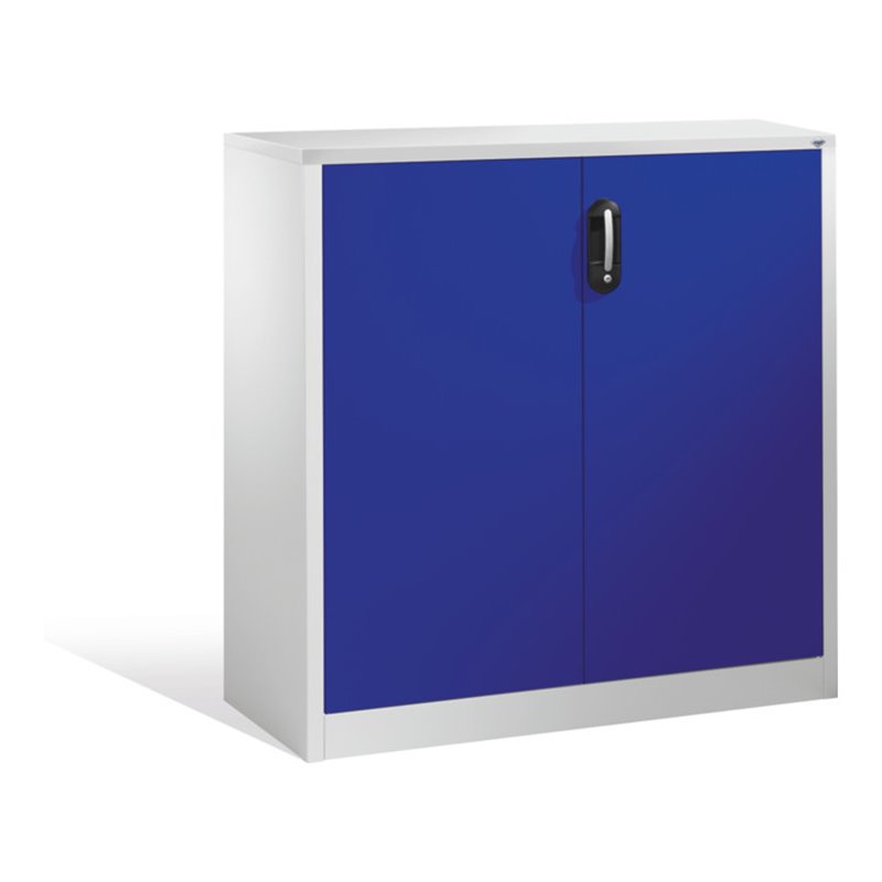 C+P Akten-Sideboard Acurado mit Drehtüren, 3 Ordnerhöhen, H1200xB1200xT400mm Front Lapisblau Korpus Lichtgrau