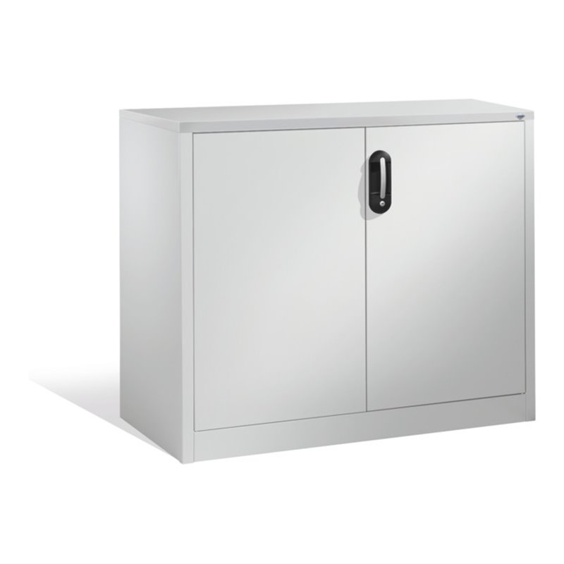C+P Akten-Sideboard Acurado mit Drehtüren, 2 Ordnerhöhen, H1000xB1200xT500mm Weißaluminium