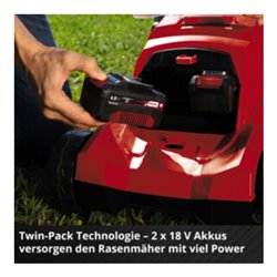 Einhell Professional Akku-Rasenmäher RASARRO 36/38 (2x4 Ah)