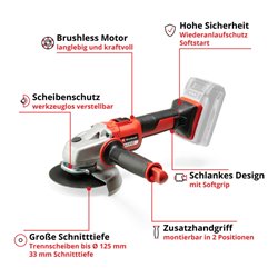Einhell Professional Akku-Winkelschleifer AXXIO
