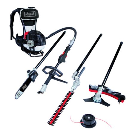Scheppach 4in1 Benzin-Backpack-Multitool 51,7 cc 1.8 PS