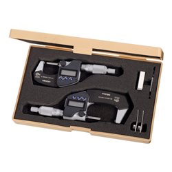 Mitutoyo Digitaler Bügelmessschrauben-Satz IP65 mit Datenausgang, Messbereich: 0-50 mm