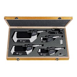 Mitutoyo Digitaler Bügelmessschrauben-Satz IP65 mit Datenausgang, Messbereich: 0-100 mm