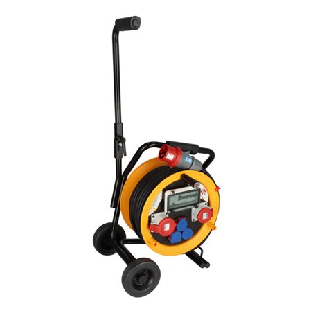 Brobusta CEE 2 FI IP44 Gewerbe-/Baustellen-Kabeltrommel mit Wagen 30m H07RN-F 5G4,0