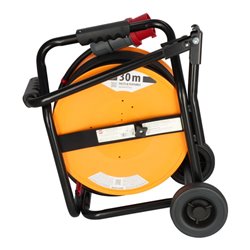 Brobusta CEE 2 FI IP44 Gewerbe-/Baustellen-Kabeltrommel mit Wagen 30m H07RN-F 5G4,0