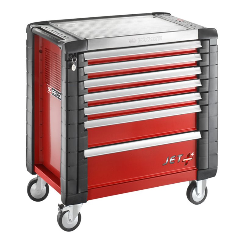 Facom Werkstattwagen JET+ 7 Schubfächer, 4 Module pro Schubfach schwarz (RAL 9004)