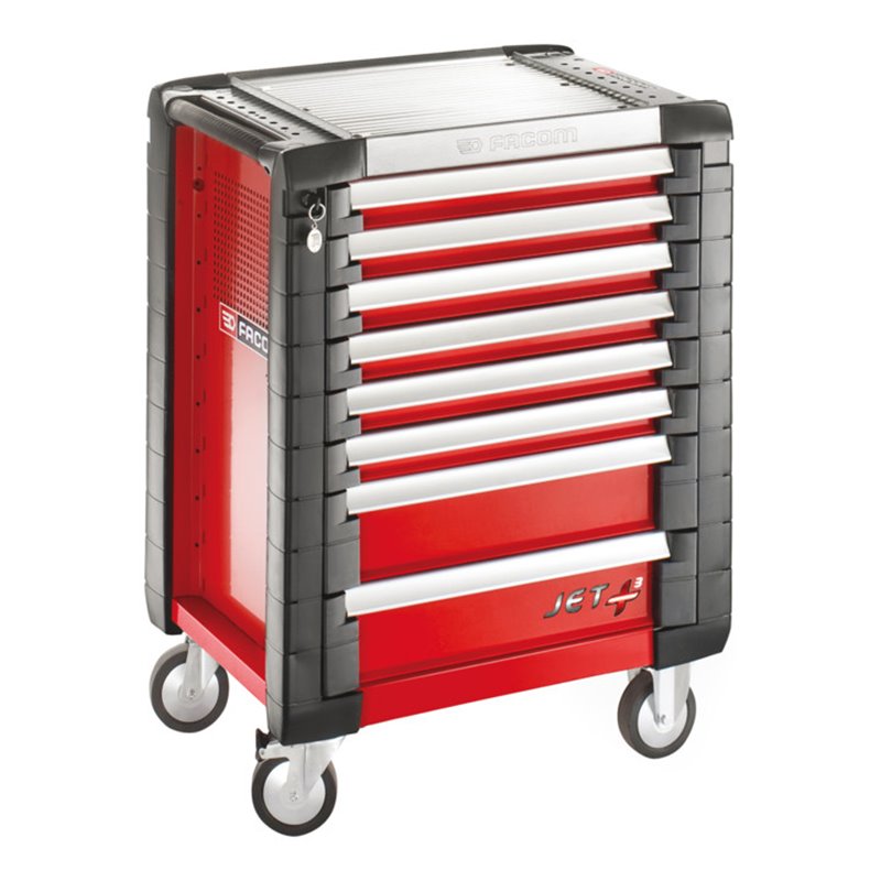 Facom Werkstattwagen JET+ 8 Schubfächer, 3 Module pro Schubfach rot (RAL 3020)