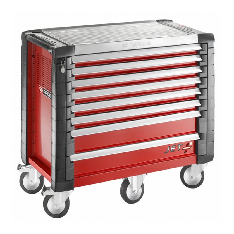 Facom Werkstattwagen JET+ 8 Schubfächer, 5 Module pro Schubfach rot (RAL 3020)