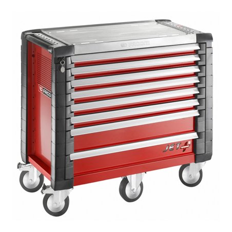 Facom Werkstattwagen JET+ 8 Schubfächer, 5 Module pro Schubfach rot (RAL 3020)