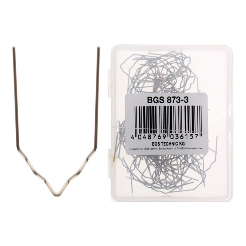 BGS Reparatur-Klammern V-Form Ø 0,6 mm 100-tlg.
