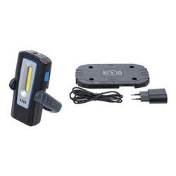 BGS COB-LED-Werkstattleuchte mit Magnet und Haken klappbar mit induktiver Ladefunktion