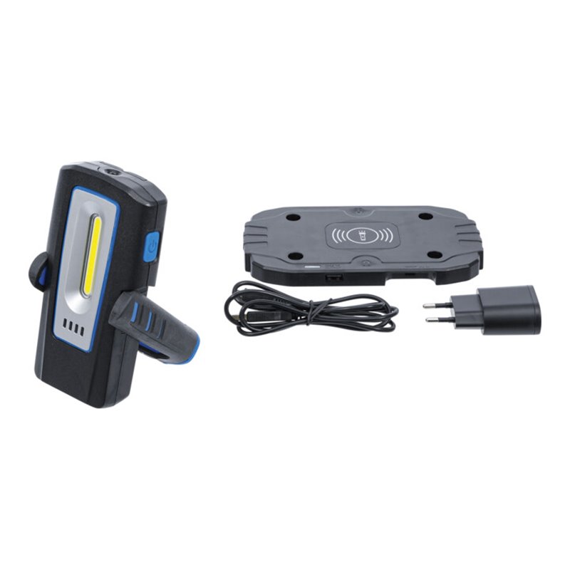 BGS COB-LED-Werkstattleuchte mit Magnet und Haken klappbar mit induktiver Ladefunktion