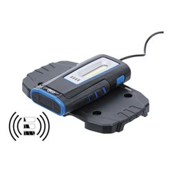 BGS COB-LED-Werkstattleuchte mit Magnet und Haken klappbar mit induktiver Ladefunktion