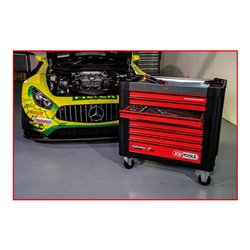 KS Tools Performanceplus Werkstattwagen-Satz P25 mit 416 Werkzeugen für 6 Schubladen