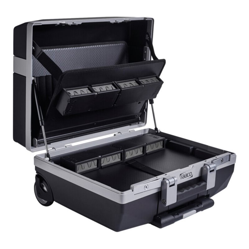 Raaco Service-Werkzeugkoffer mit Bodenschale und Werkzeugtafeln fahrbar, Typ: XLT